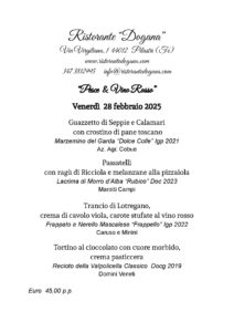 Pesce & Vino Rosso